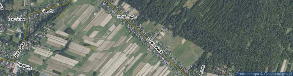 Zdjęcie satelitarne Podklonówka ul.